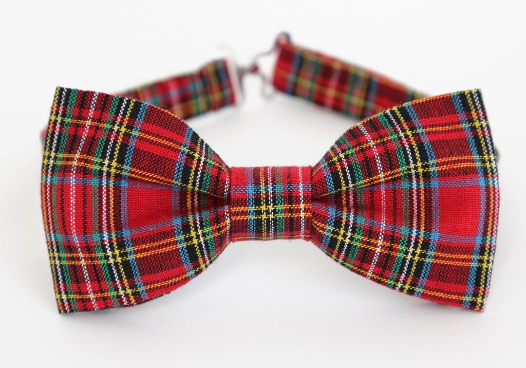 Plaid Bow Tie Christmas Mens Bow Tie Kids Boys Bow Tie - Etsy | Etsy (US)