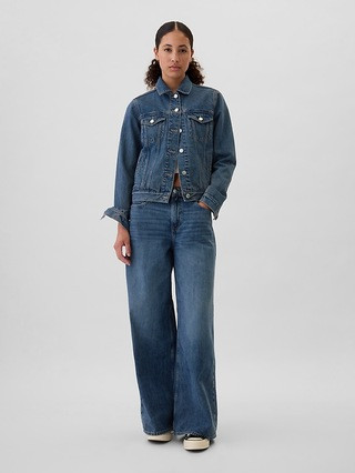 Mid Rise Drapey Soft Baggy Jeans | Gap Factory