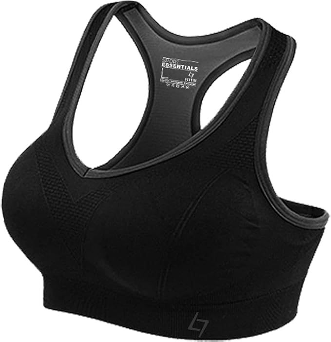 FITTIN Racerback Sports Bras for Women- Padded Seamless High Impact Support for Yoga Gym Workout ... | Amazon (US)