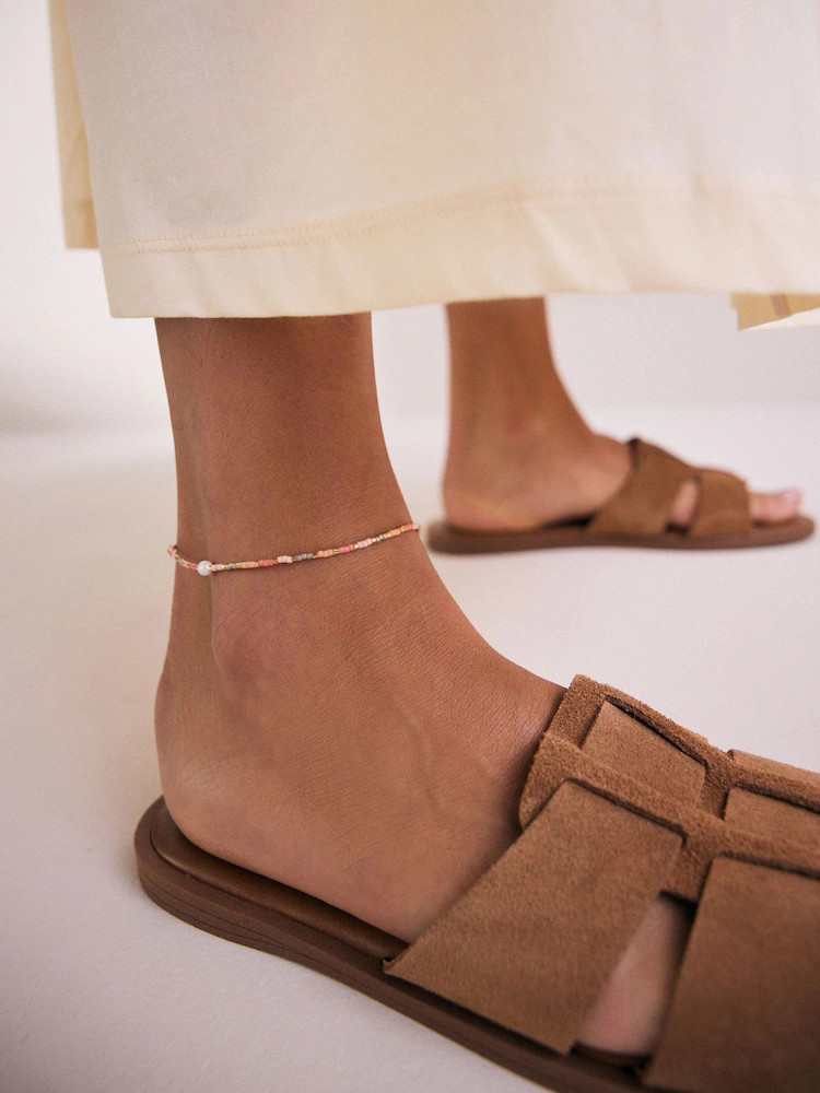 Orange - Perlenfußkette | Next EU