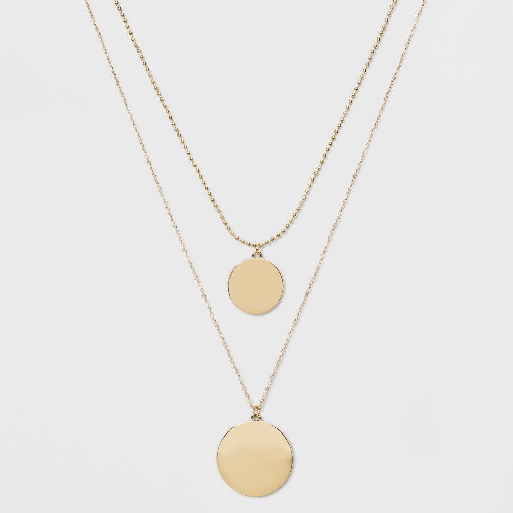 SUGARFIX by BaubleBar Polished Layered Pendant Necklace - Gold, Women's | Target