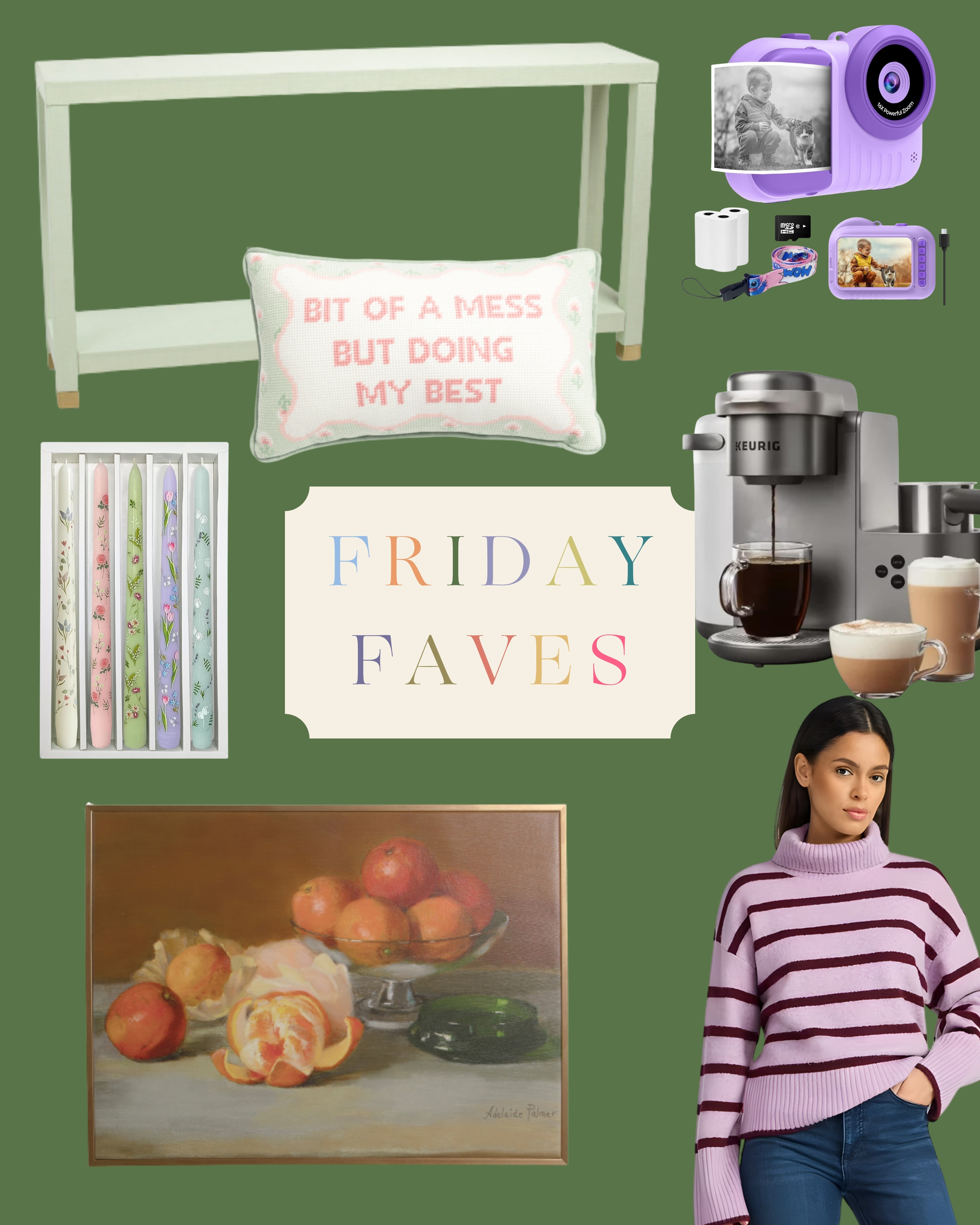 Friday Faves ✨

A little mix of pretty + practical heading into the weekend. From cozy home touches and thoughtful little gifts to everyday pieces I’m actually reaching for on repeat—these are the things making life feel a bit more fun (and a bit more pulled together) right now.

✔️ Happy pops of color
✔️ Useful-but-still-cute finds
✔️ Pieces that feel giftable and keepable

Everything you see here is linked and easy to shop.


📤 Share with a friend who loves a good mix of cozy + chic

#FridayFaves #WeeklyFavorites #HomeFinds #AffordableStyle #BudgetDecorFinds #EverydayLuxury 

 #LTKmorningroutine #LTKHome #LTKFindsUnder50
