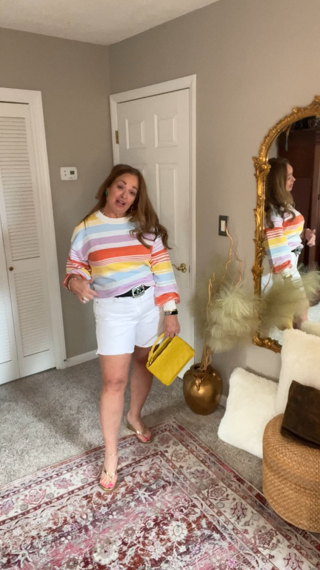 Spring time happy knits are perfect for March and April! Love this beautiful striped sweater paired with white. 

#LTKdayinmylife #LTKmorningroutine #LTKgrwm