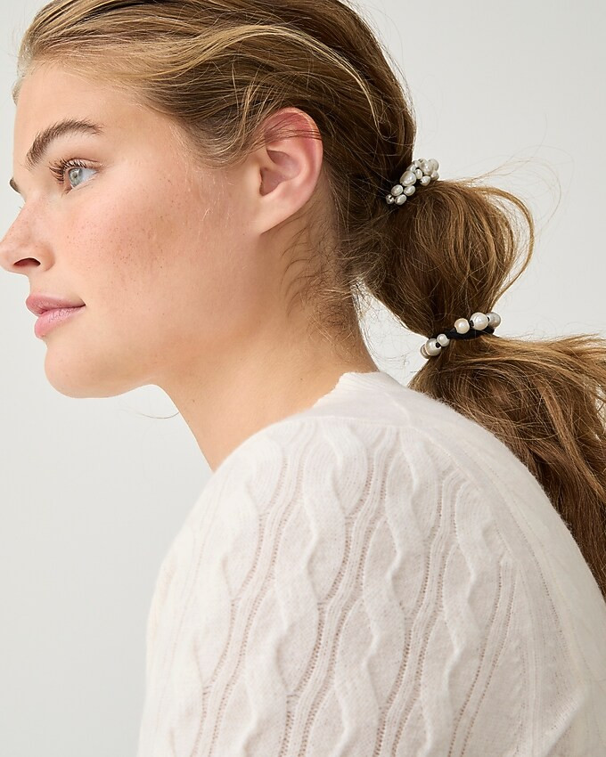 Freshwater pearl hair elastics set | J. Crew US