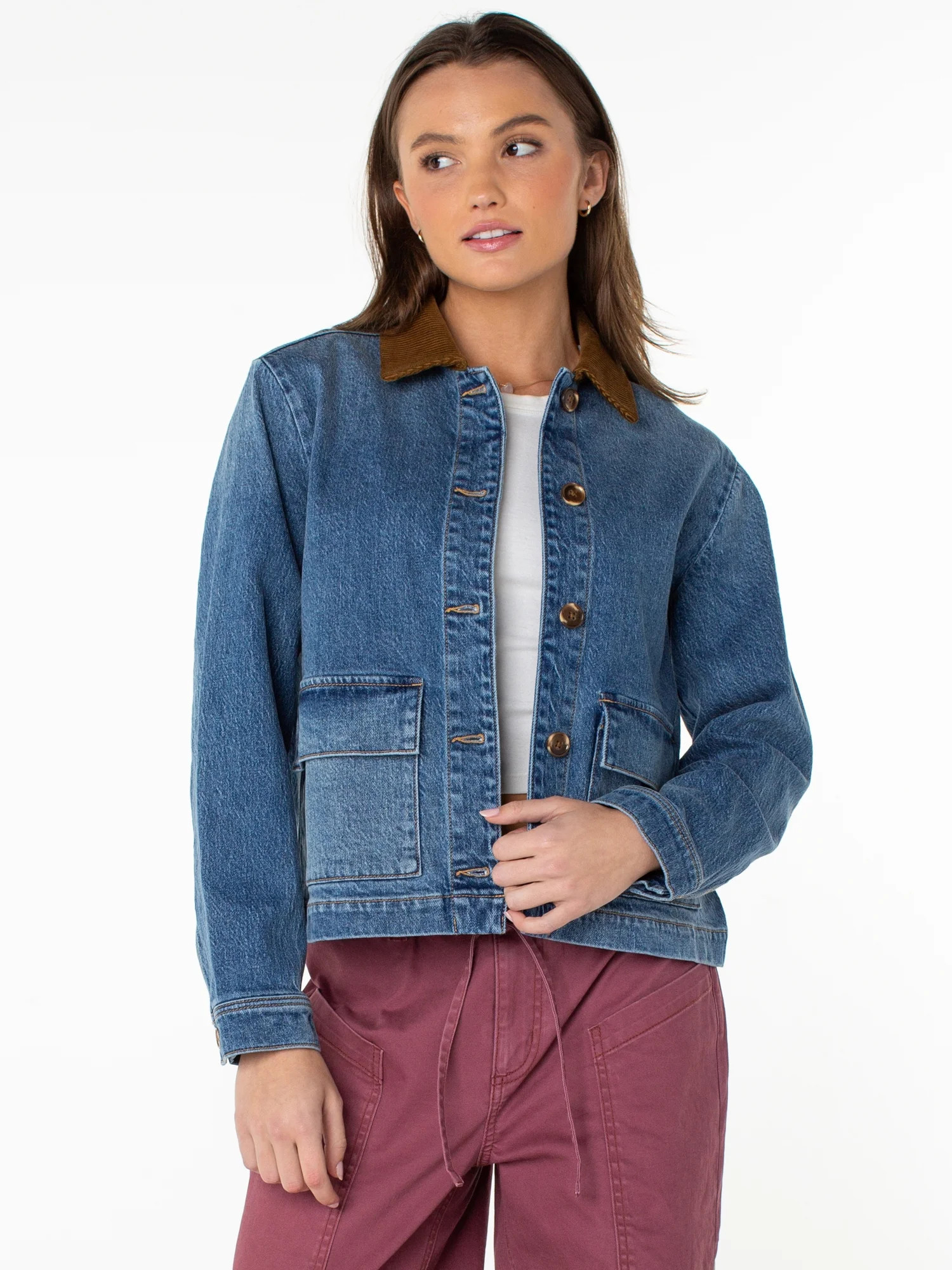 Celebrity Pink Women's and Women's Plus Boxy Barn Jacket, Sizes XS-4X | Walmart (US)