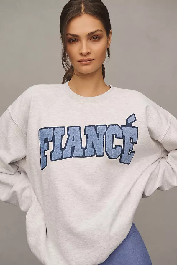 Fiancé Patch Crew-Neck Sweatshirt | Anthropologie (US)