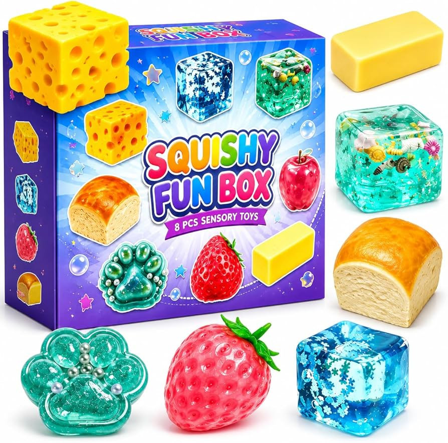 8-Piece Set Mystery Box, Blind Box Malt Sugar, Creative Slow-Return Squishy, Party Gift, 8 Stress... | Amazon (US)