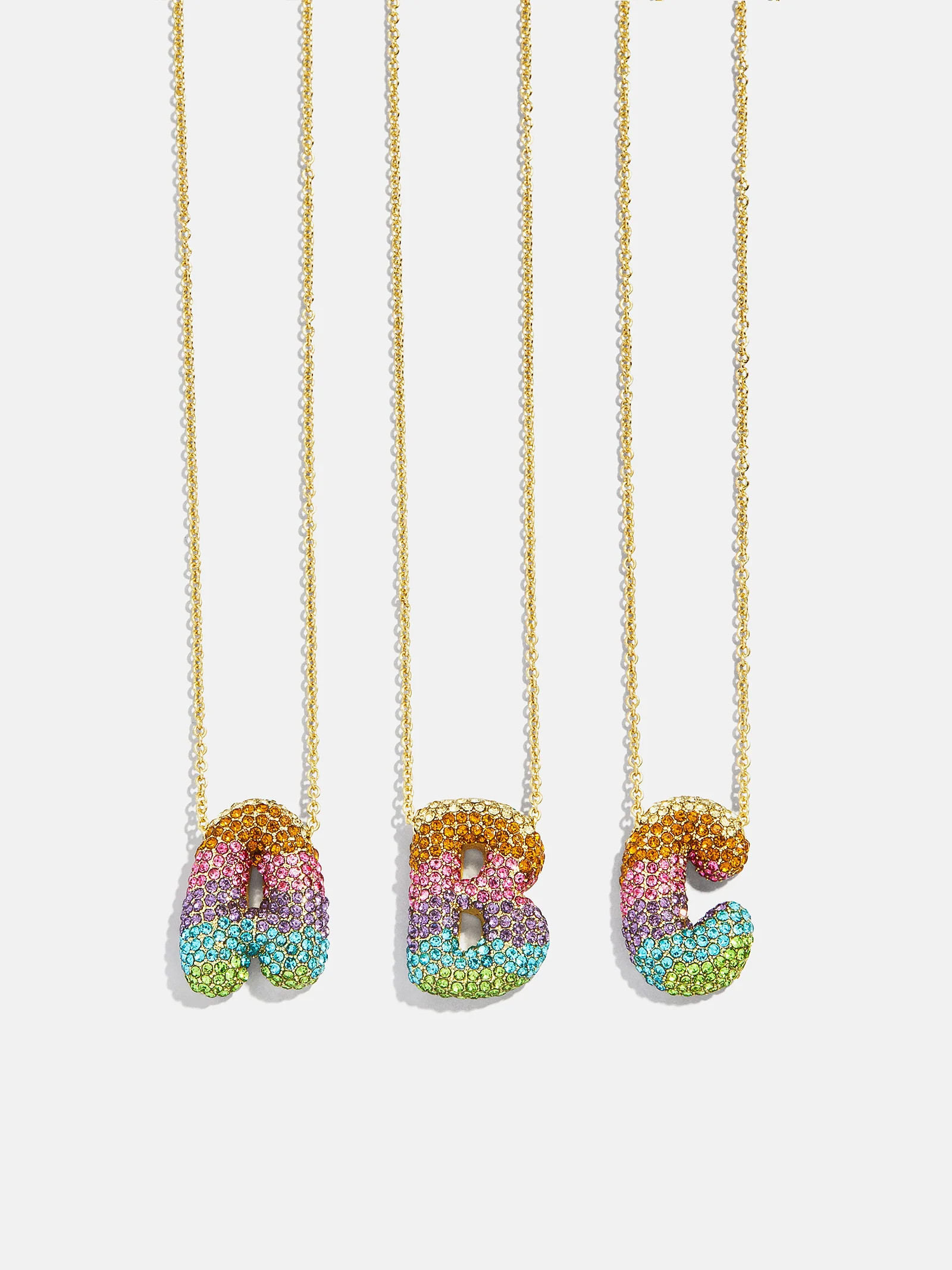Kids' Bubble Initial Necklace - Multi | BaubleBar