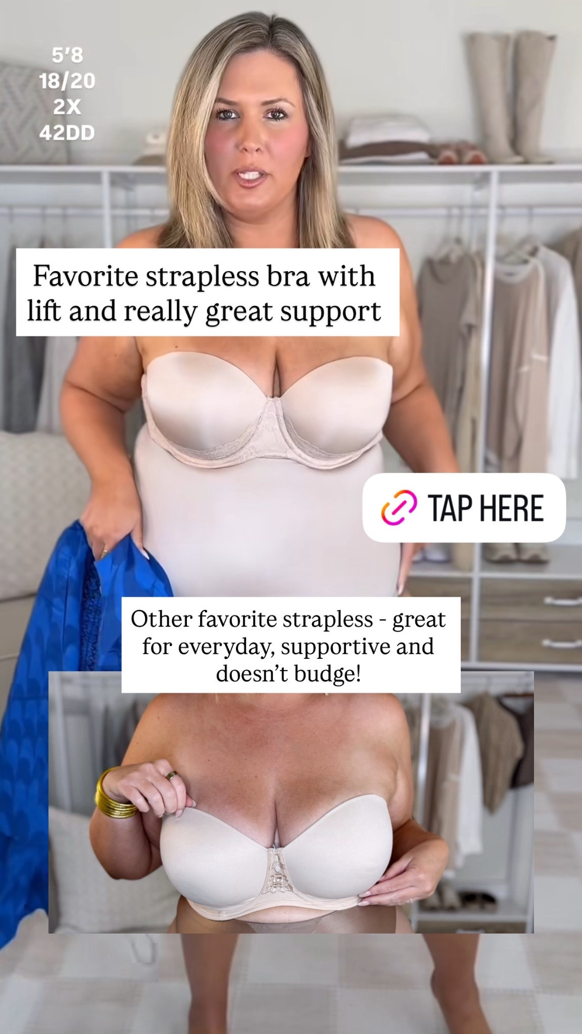 Love this supportive strapless bra with push-up and the everyday one!! 
Wearing 3x in spanx briefs! 

#LTKOver40 #LTKPlusSize #LTKMidsize