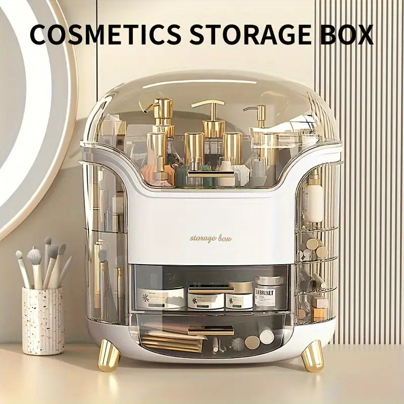 1pc Plastic Large Capacity Makeup Box, Desktop Cosmetic Storage Container Box, For Lipstick Lotio... | Temu Affiliate Program