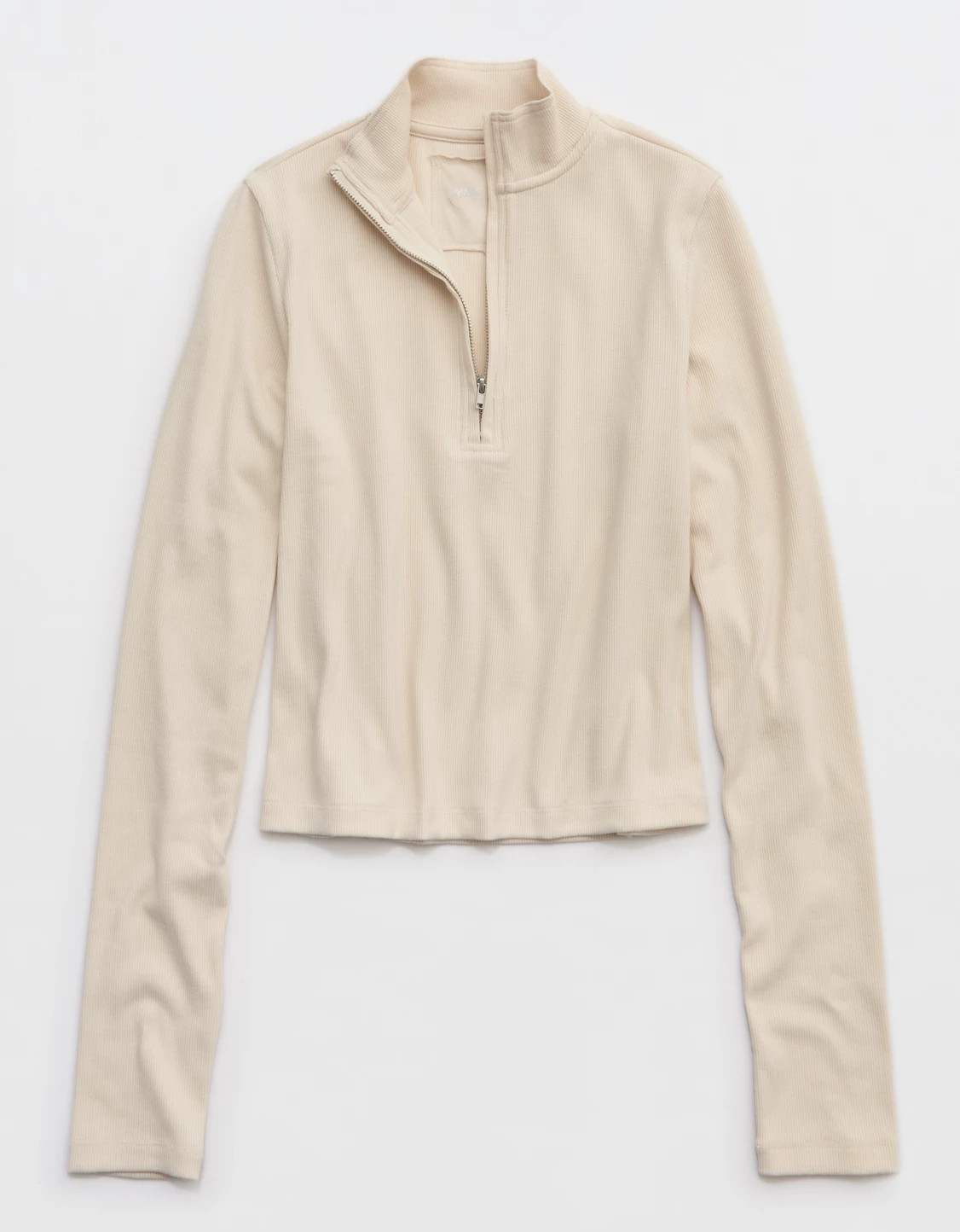 Aerie Long Sleeve Quarter Zip T-Shirt | Aerie