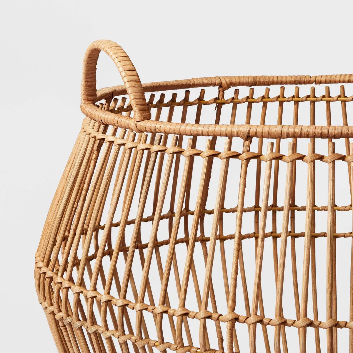 Round Modern Bulging Short Basket Light Stain - Threshold™ | Target