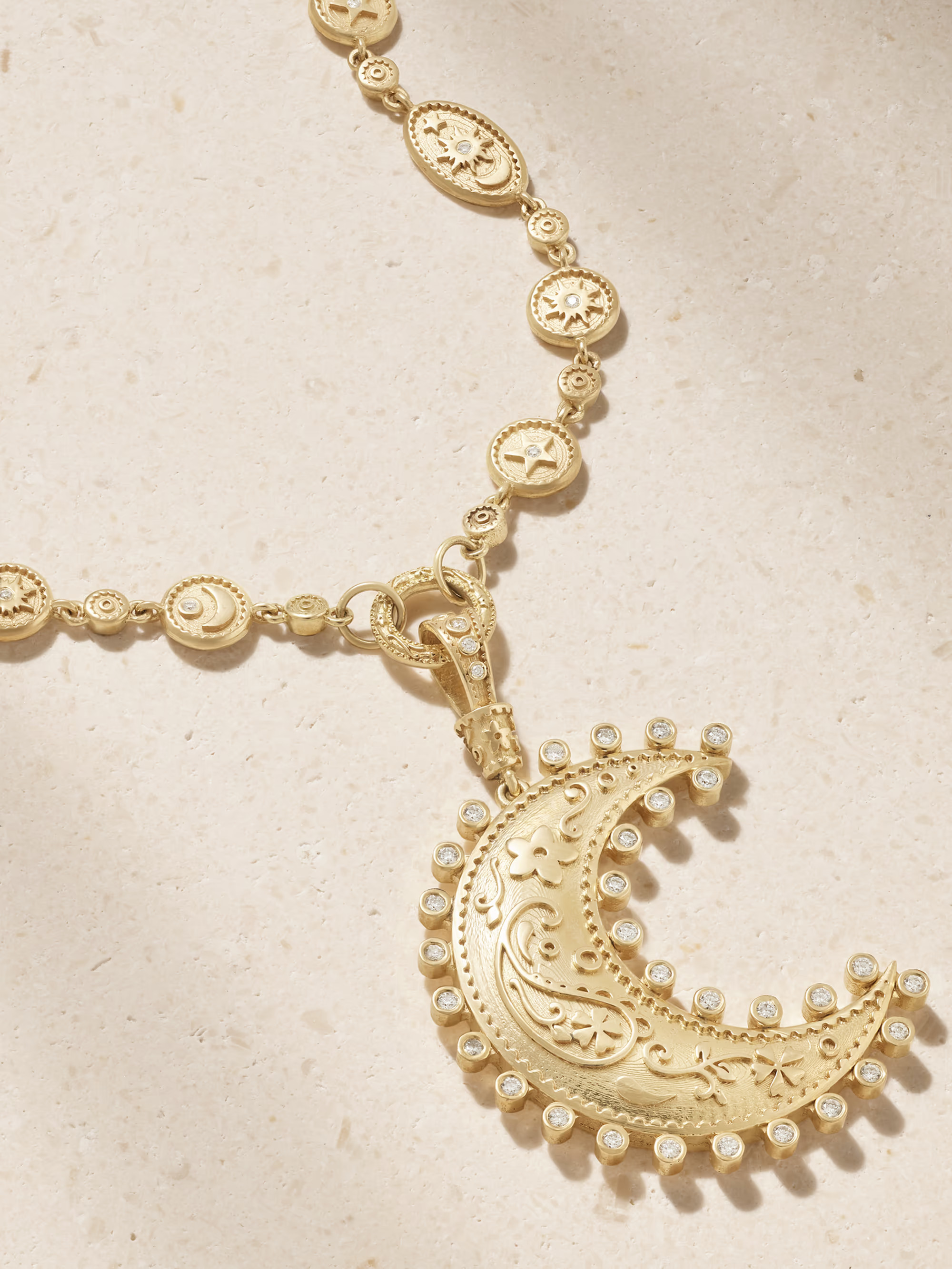 14-karat gold diamond necklace | NET-A-PORTER APAC