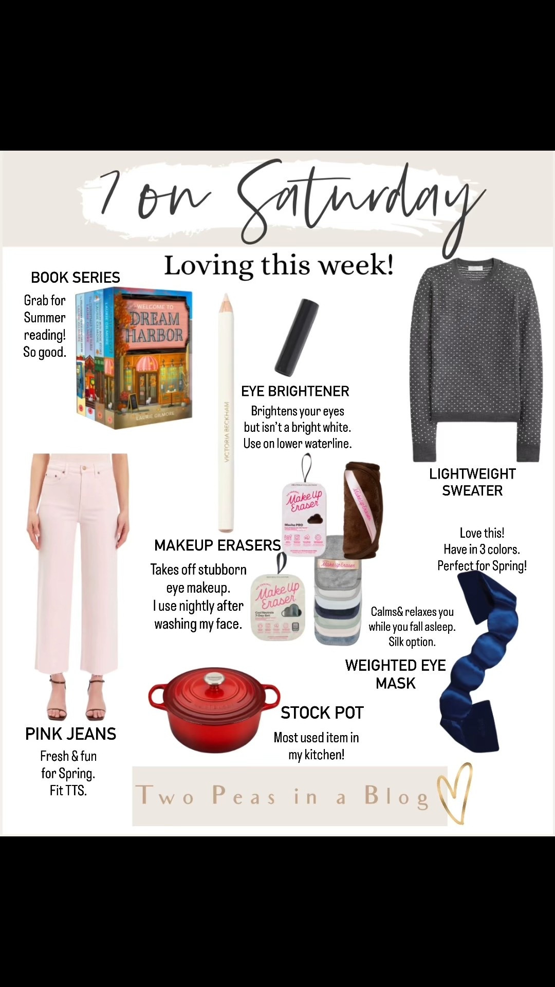 7 favorites this week. What I’m loving lately. 7 on Saturday. 

#LTKOver40 #LTKBeauty #LTKmomlife