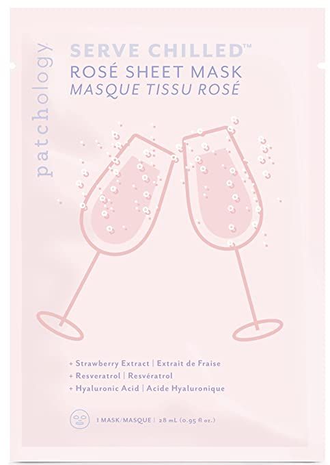 Amazon.com: Patchology Serve Chilled Rosé Facial Sheet Mask with Hyaluronic Acid - Men and Women... | Amazon (US)