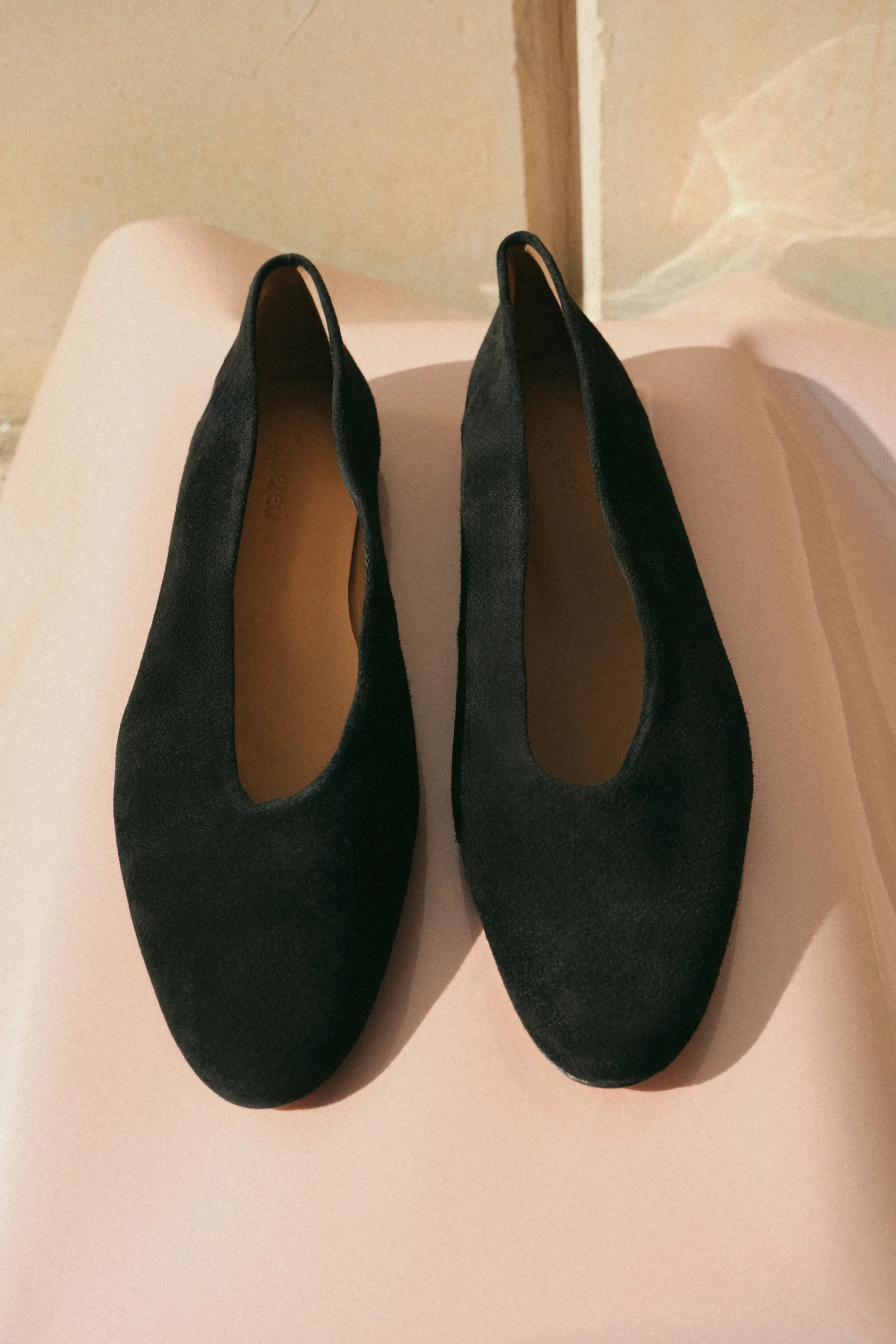 Belinda Suede Black Ballet Flat | Flattered