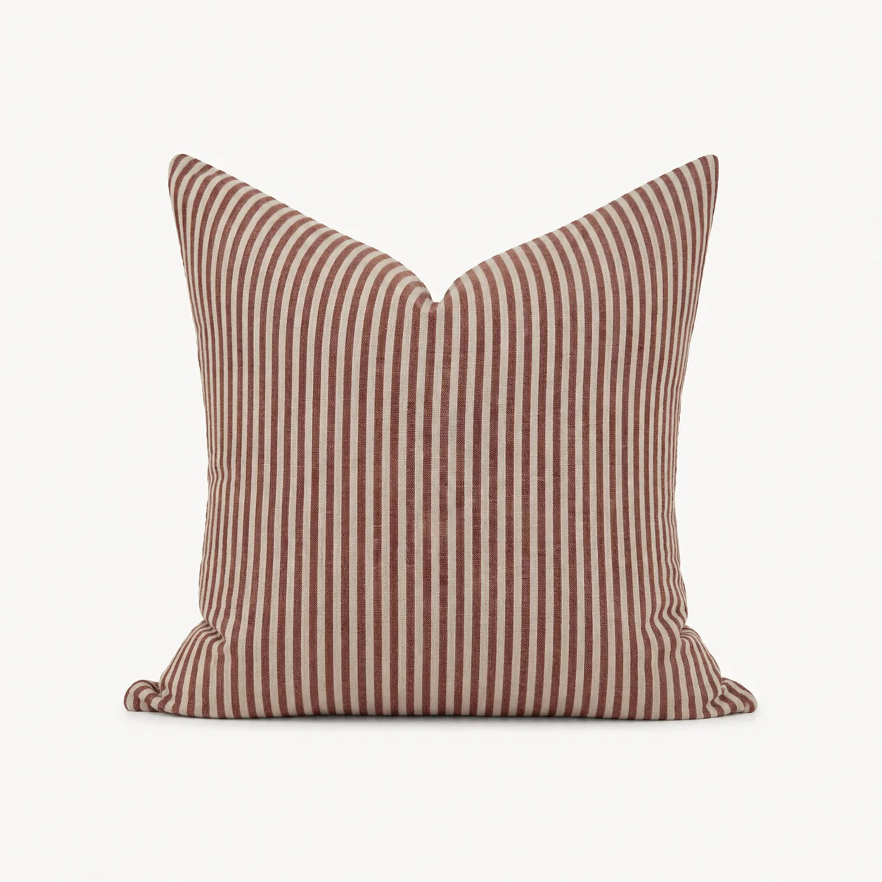Clay Stripe Pillow Cover | Clay Ticking Stripe | Danielle Oakey Interiors INC