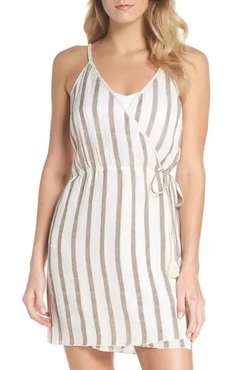 Women's Becca Serengeti Cover-Up Wrap Dress, Size Small - White | Nordstrom
