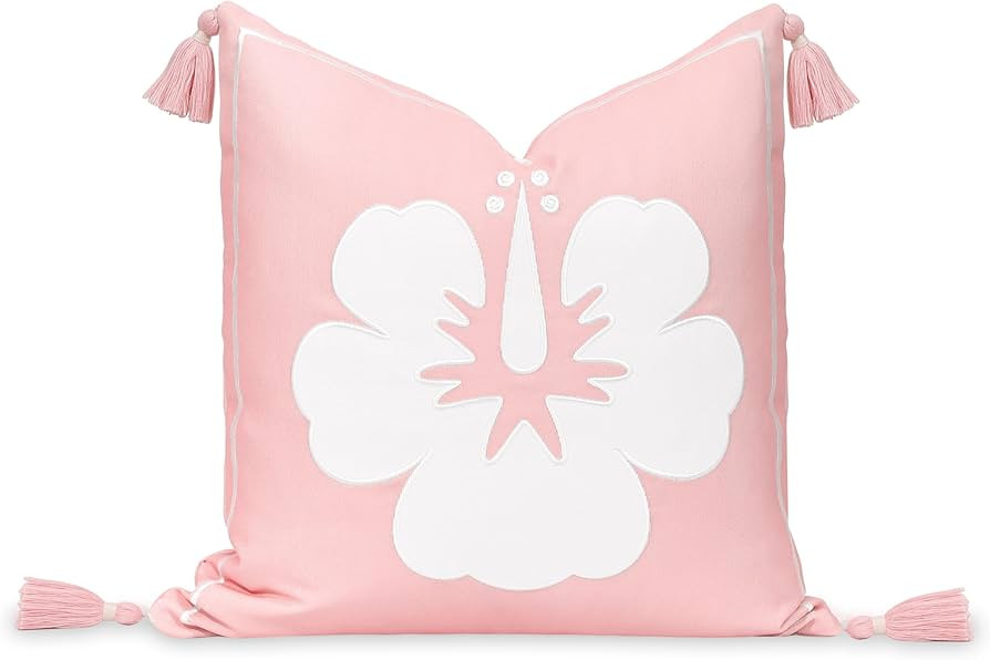 Hofdeco Premium Coastal Patio Indoor Outdoor Throw Pillow Cover Only, 18"x18" Water Repellent for... | Amazon (US)