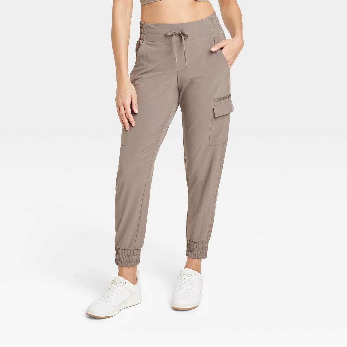 Women's Flex Woven Mid-Rise Cargo Joggers - All In Motion™ | Target
