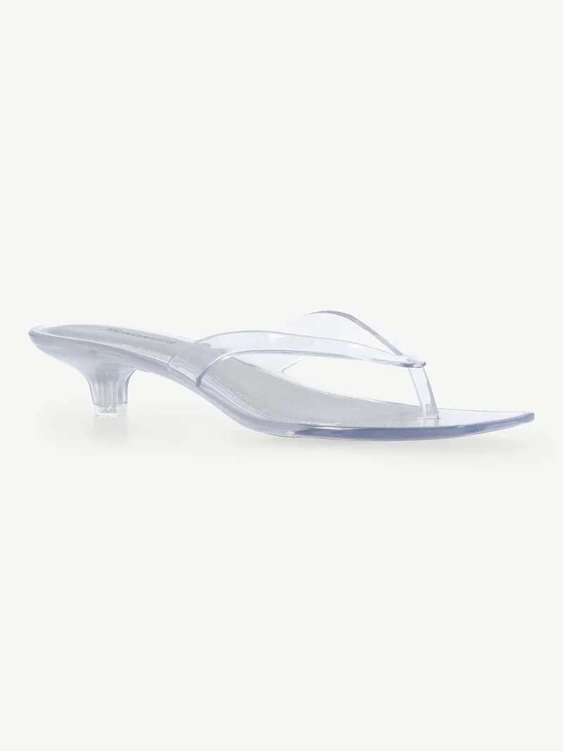 No Boundaries Jelly Kitten Heel Sandals, Women's | Walmart (US)