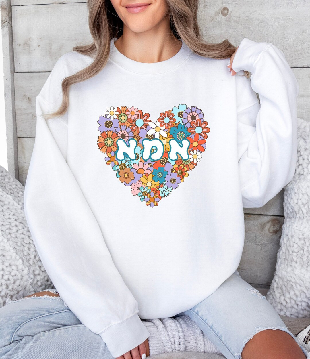 Ima Hebrew Sweatshirt, Imma Flower Heart Hebrew Shirt, Jewish Shirt, Israeli Shirt, Hebrew Gift, ... | Etsy (US)