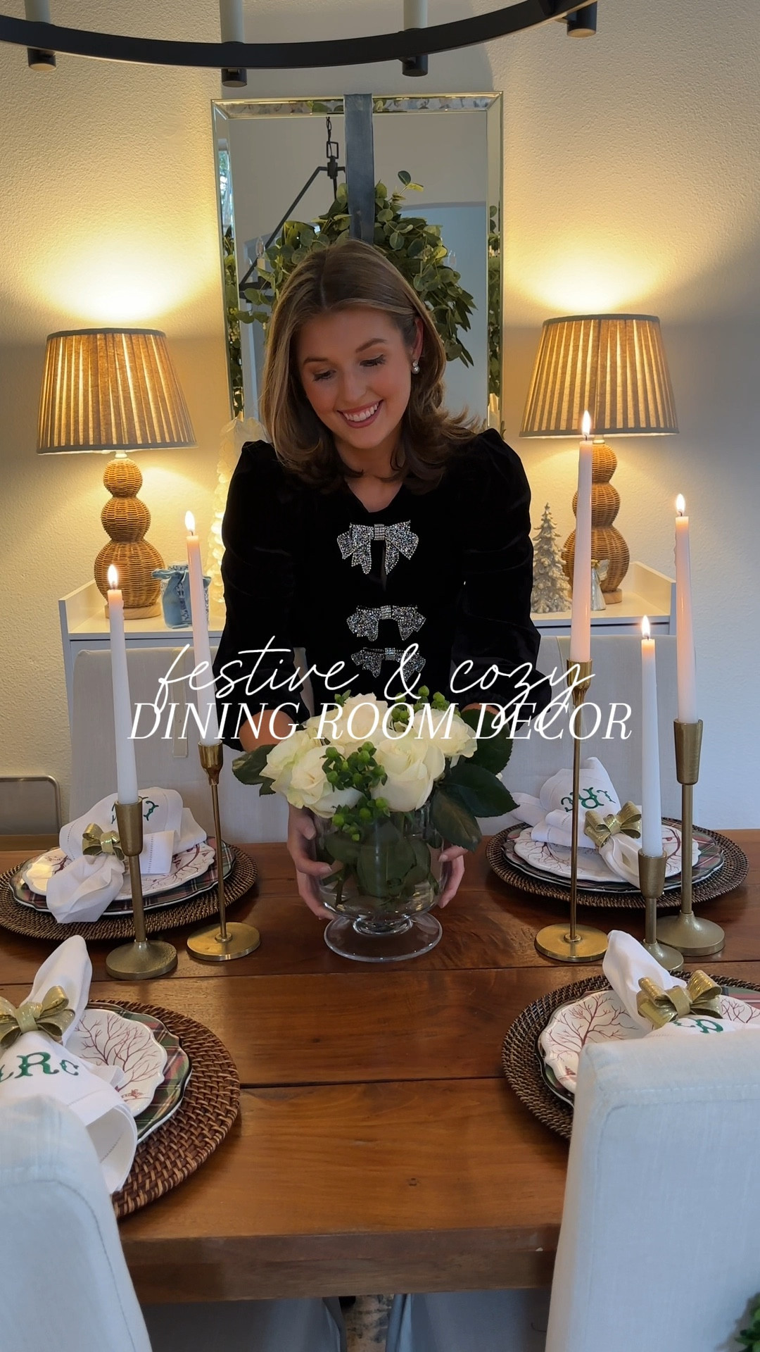 Festive and cozy dining room decor! A lot of pieces are old, wedding gifts! Linked what I could find :) wearing an XS in dress

#LTKHoliday #LTKParties #LTKSeasonal