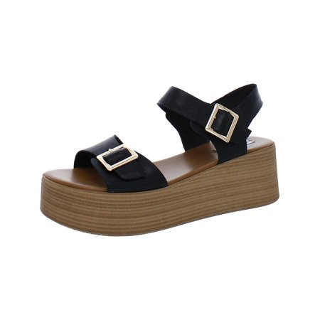Steve Madden Womens Marka Leather Ankle Strap Platform Sandals | Walmart (US)