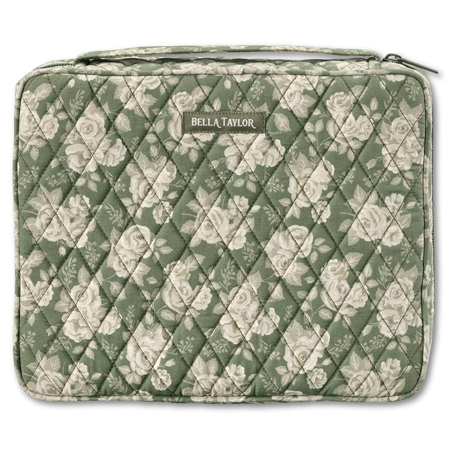 Bella Taylor Quilted Bible Cover for Women - Large Study Bible Case - Heirloom Rose | Amazon (US)