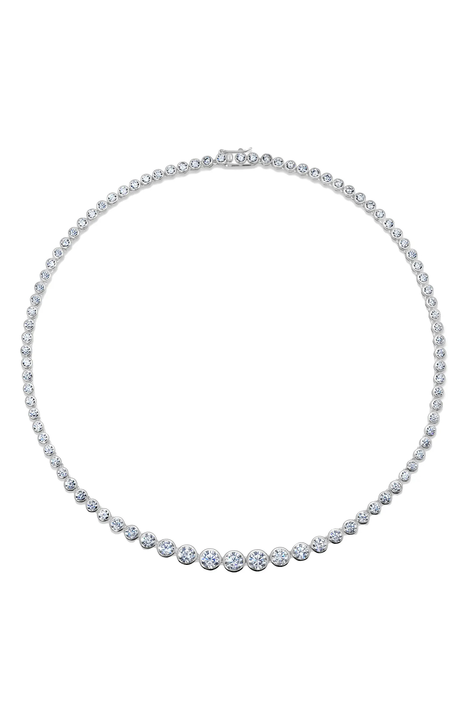 Crislu Graduated Bezel Necklace | Nordstrom | Nordstrom