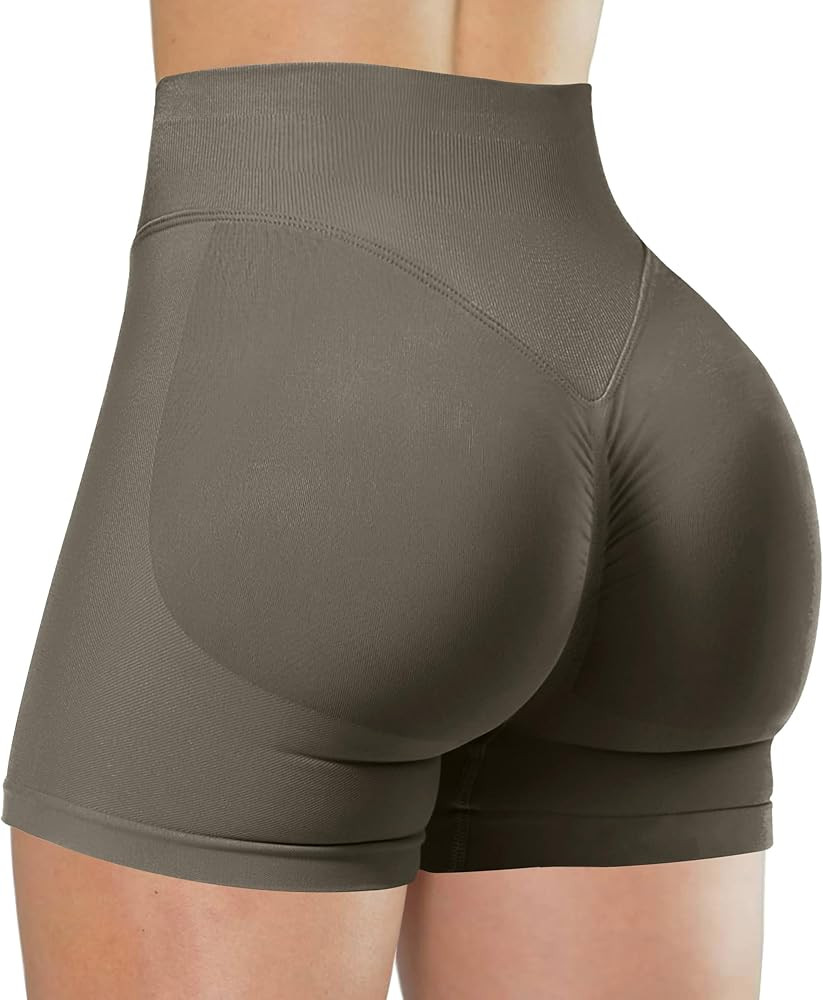 Unthewe Womens Workout Seamless Scrunch Butt Lifting Shorts High Waisted Tummy Control Gym Yoga S... | Amazon (US)