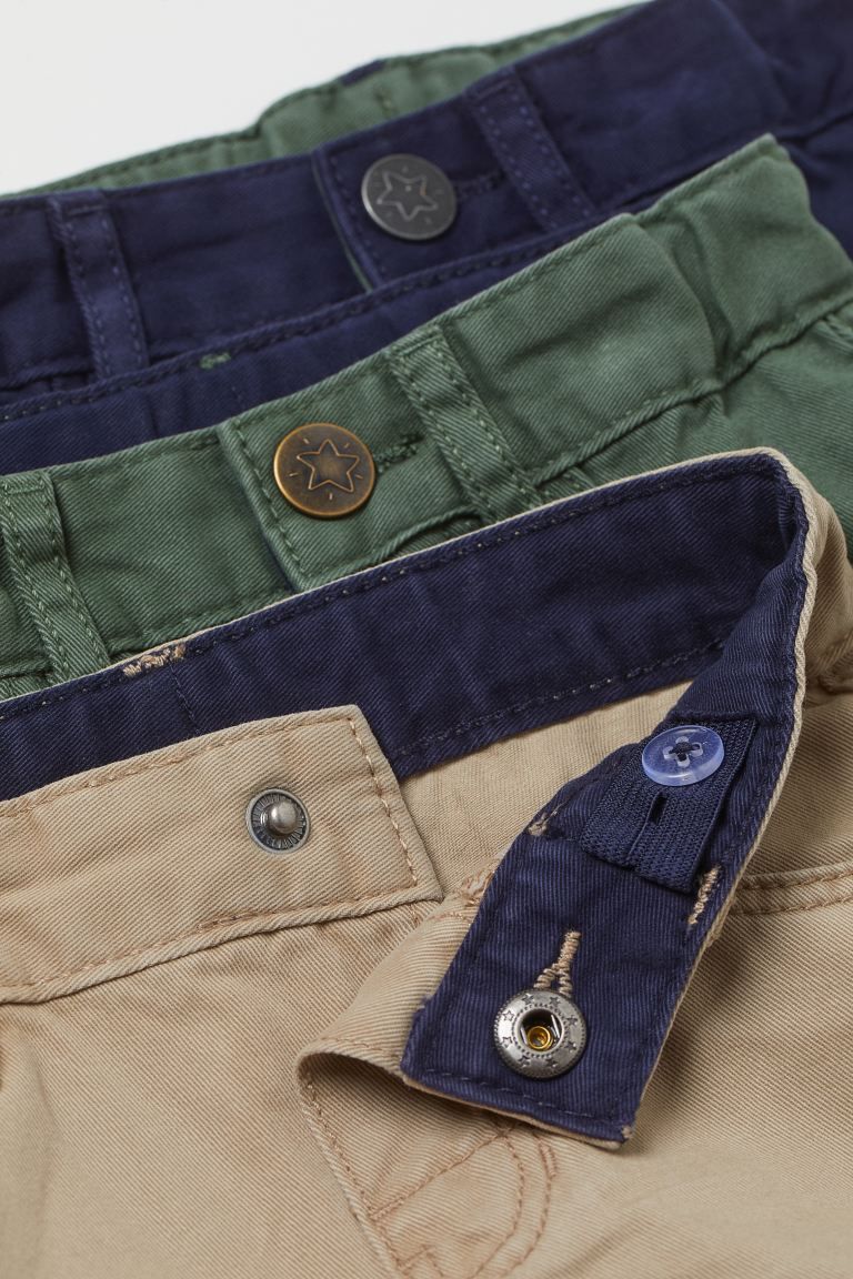 3-pack Twill Pants | H&M (US + CA)
