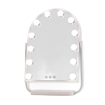 Impressions Vanity Curva Arch Tri-Tone LED Makeup Mirror White | Target