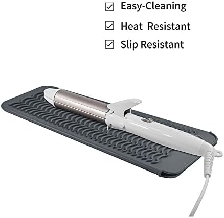 EIOKIT Silicone Heat Resistant Travel Mat Pouch for Hair Straightener,Crimping Iron,Hair Curling Iro | Amazon (US)