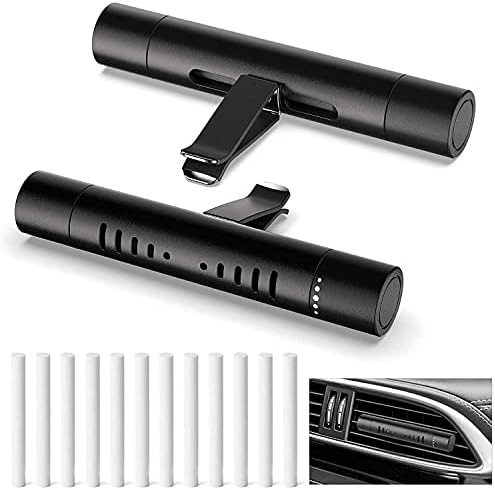 2 Packs Custom Car Vent Clip Cylindrical Essential Oil Car Diffuser Vent Clip with 12 Refill Sticks  | Amazon (US)