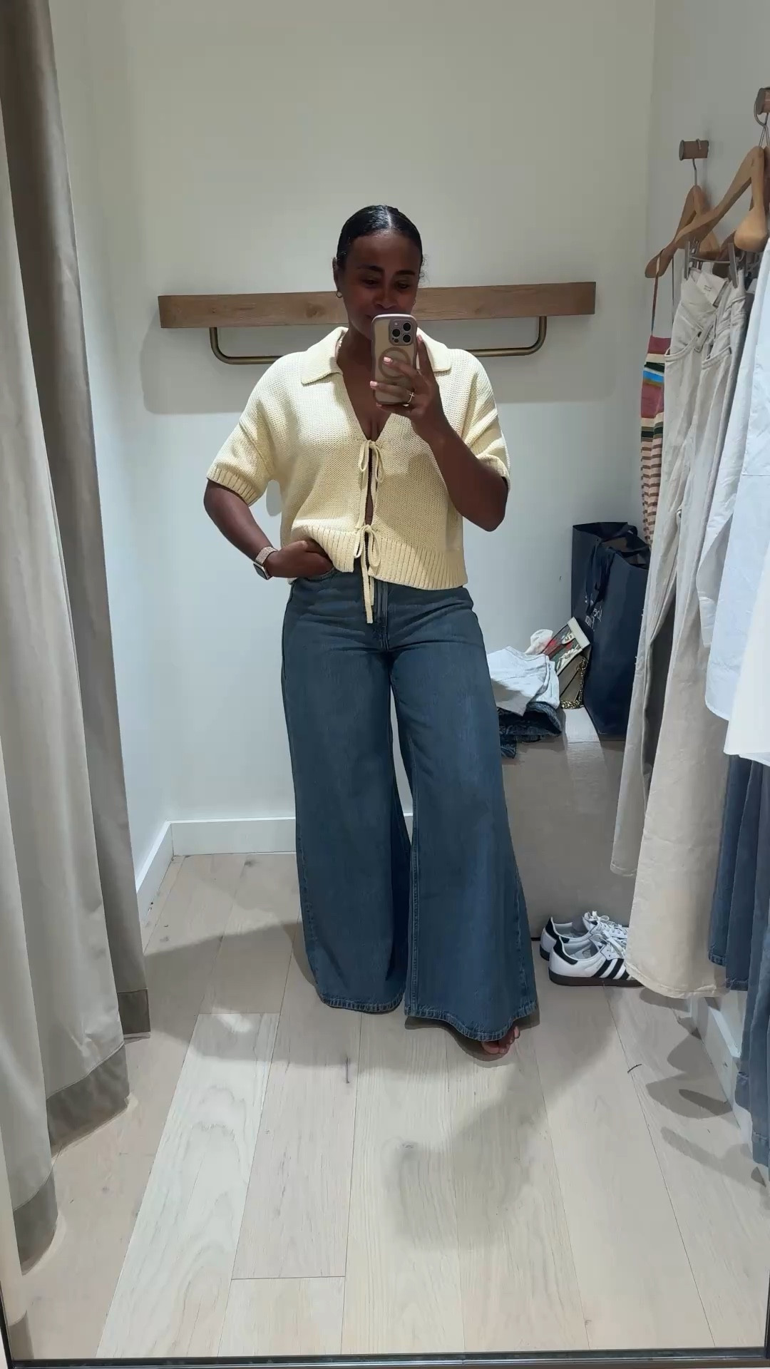 Ran into Banana Republic for a ‘quick look’ and left with 3 full outfits 🤍 The 40% off sale is too good right now! 

Wearing a 29 in the jeans and a M in the sweater.

#LTKSaleAlert #LTKootd