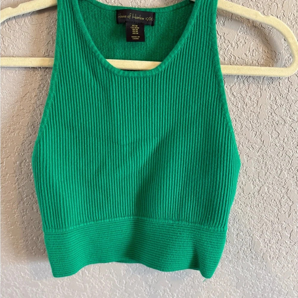 House of Harlow 1960 Vibrant Green Ribbed Crop Top | Poshmark