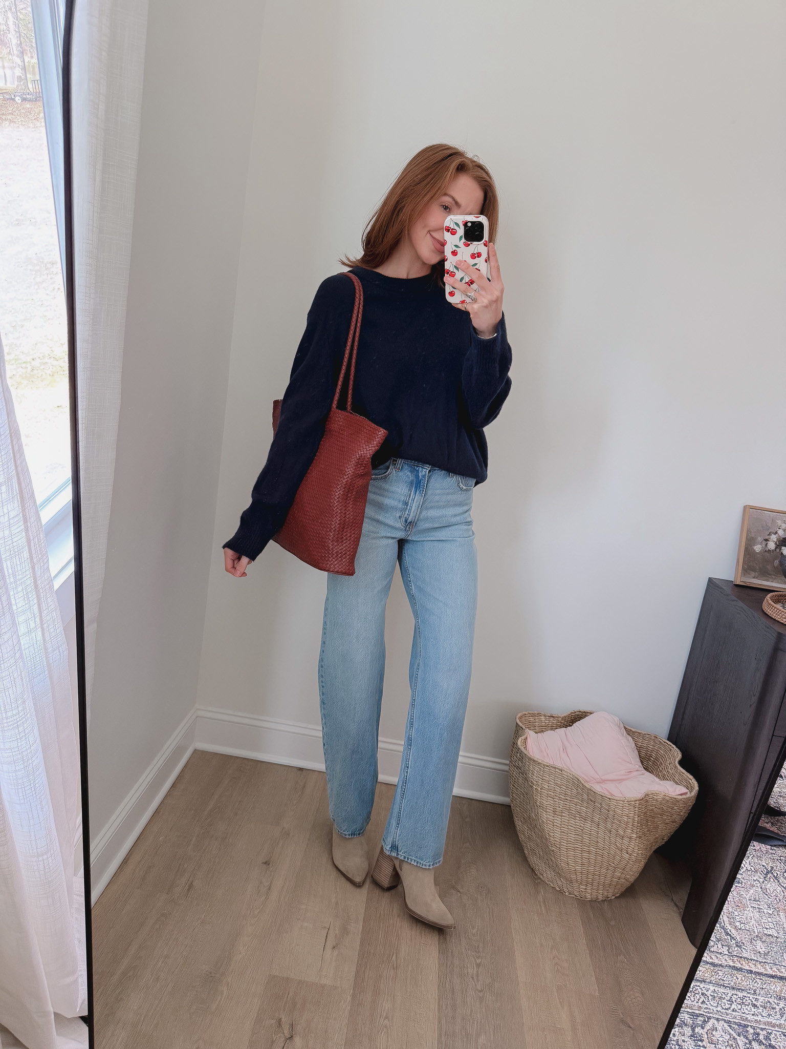 The PERFECT straight leg jeans for fall! They fit TTS.  

 #LTKootd #LTKSeasonal #LTKTall