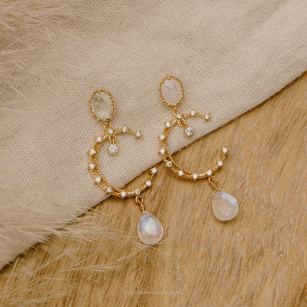Althea Moon Earrings | Wander and Lust Jewelry