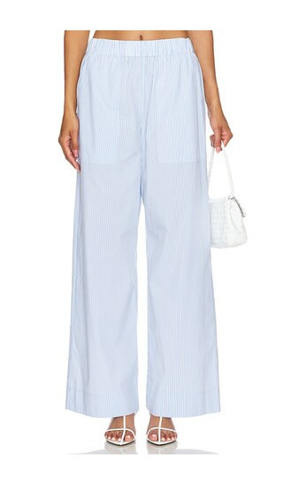 Arden Pull On Pant in Classic Blue Stripe | Revolve Clothing (Global)