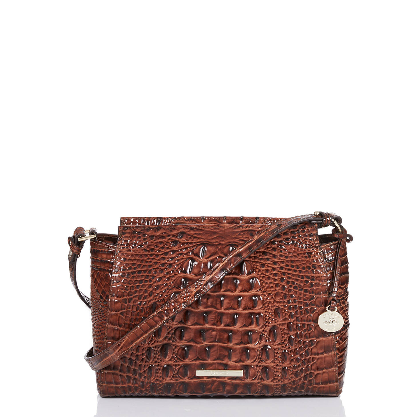 Hillary Leather Crossbody | Pecan Melbourne | BRAHMIN | Brahmin