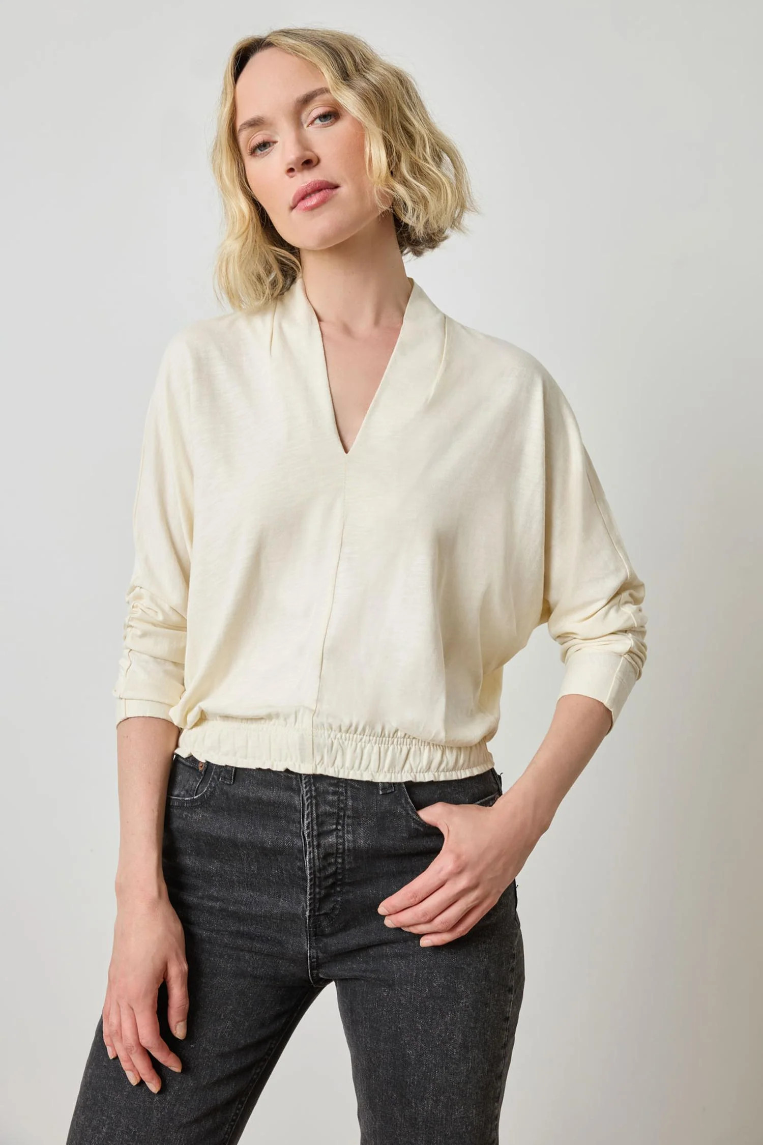 Shawl Collar Wedge Top | Lilla P