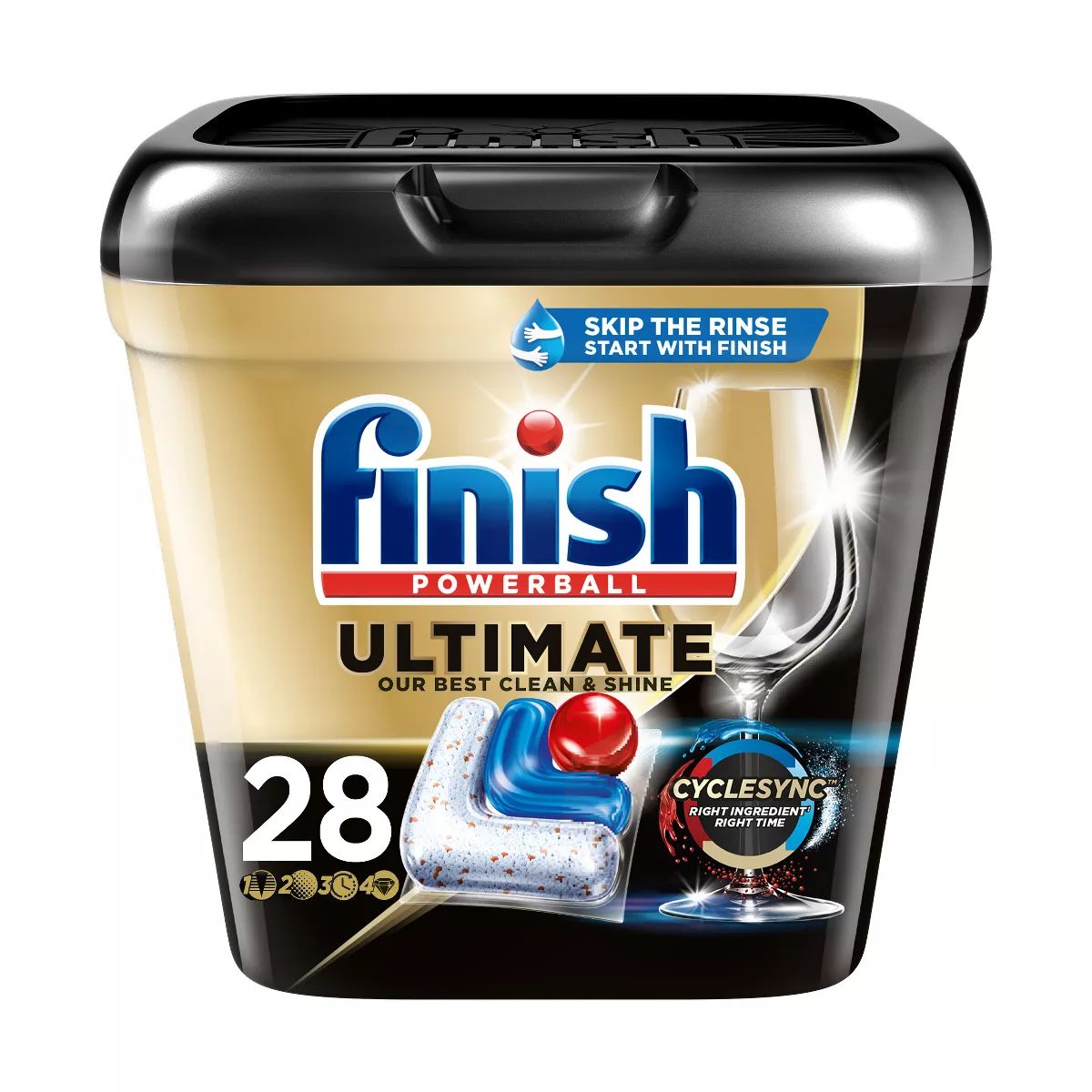 Finish Ultimate Dishwasher Detergent Tabs with CycleSync Technology - 38ct | Target