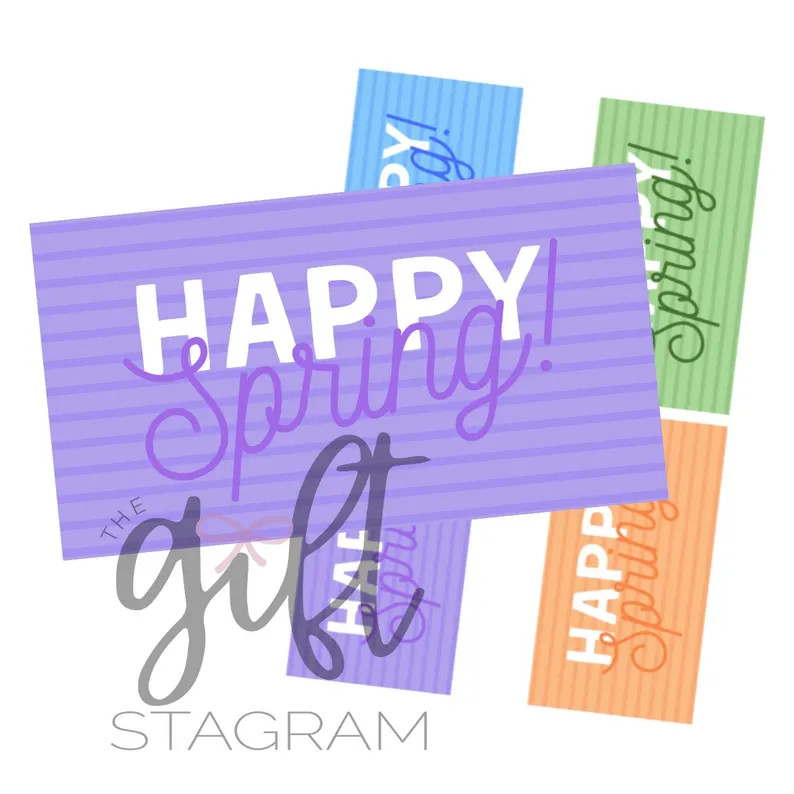 Happy Spring! Gift Tag Variety Pack | DIGITAL DOWNLOAD | Spring Gift Tags | Digital Tags | Printa... | Etsy (US)