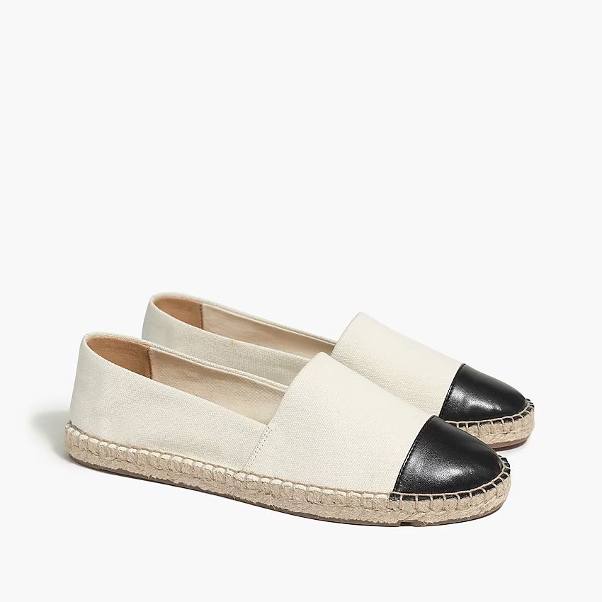 Canvas cap-toe slip-on espadrilles | J.Crew Factory