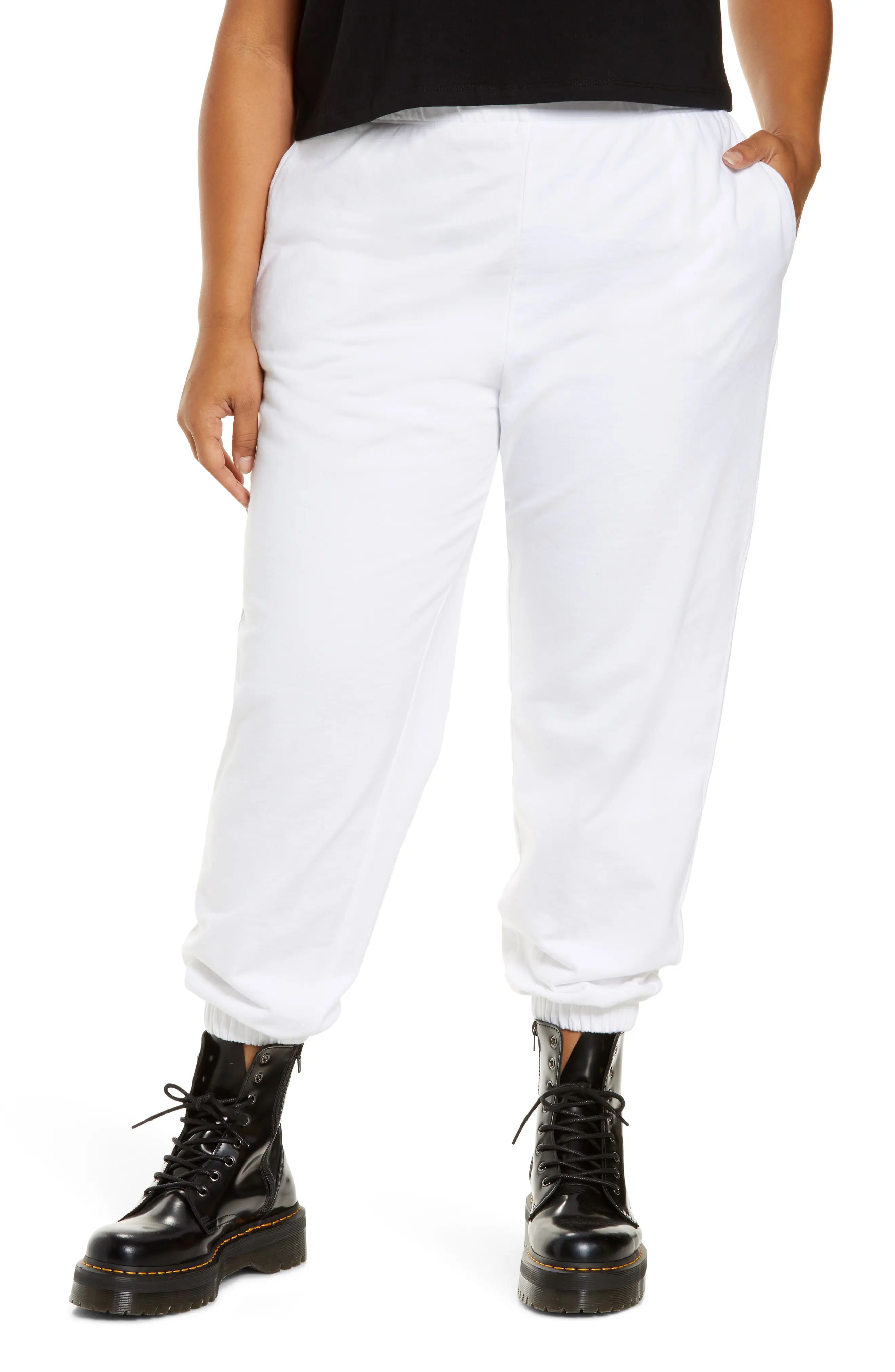 Plus Size Women's Bp. Classic Sweatpants, Size 4X - White | Nordstrom