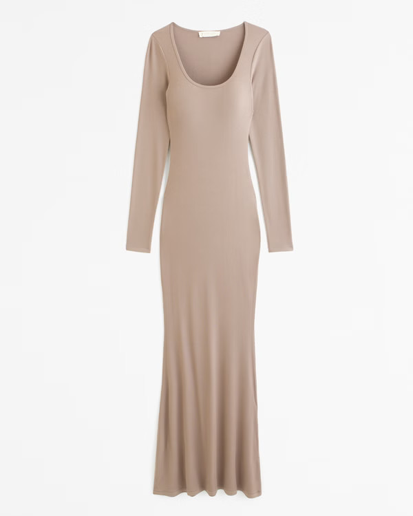 Lounge Long-Sleeve Maxi Dress | Abercrombie & Fitch (US)