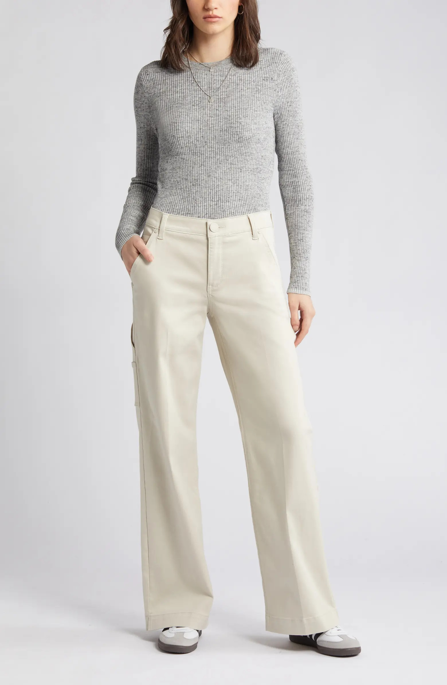 'Ab'Solution High Waist Wide Leg Jeans | Nordstrom