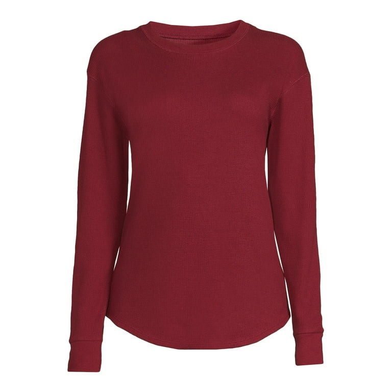 Time and Tru Women's Thermal Top with Long Sleeves, Sizes S-3XL | Walmart (US)