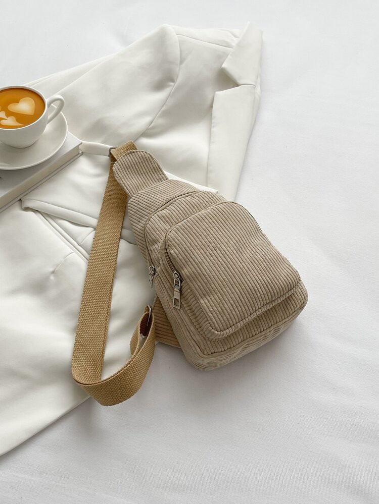 Mini Corduroy Sling Bag | SHEIN